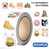 500 Листов/Рулон Мультяшные Наклейки для DIY: Свежая декоративная кружка VSOC, Запечатывание конвертов, Рулонная лента