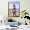 WCIC New Sunny Beach Pebbles Background Decorative Painting Art Cloth Home Background Wall Decoration Hanging Painting