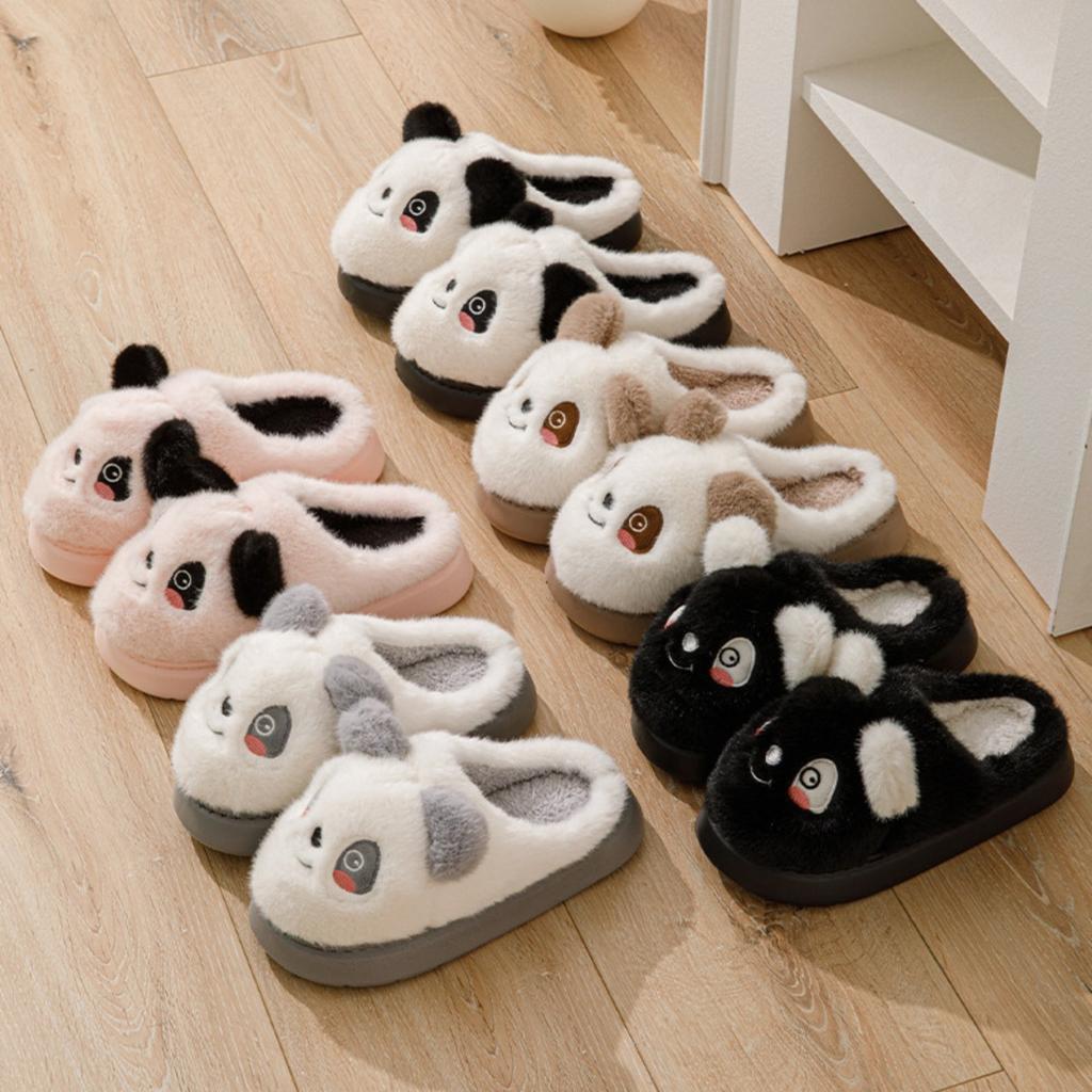Cotton Slippers, Women's Shoes, Thick Soled, Home Slippers, Cartoon, Plush Slippers, Thick, Warm Slippers, Cotton Shoes, Non Slip Slippers