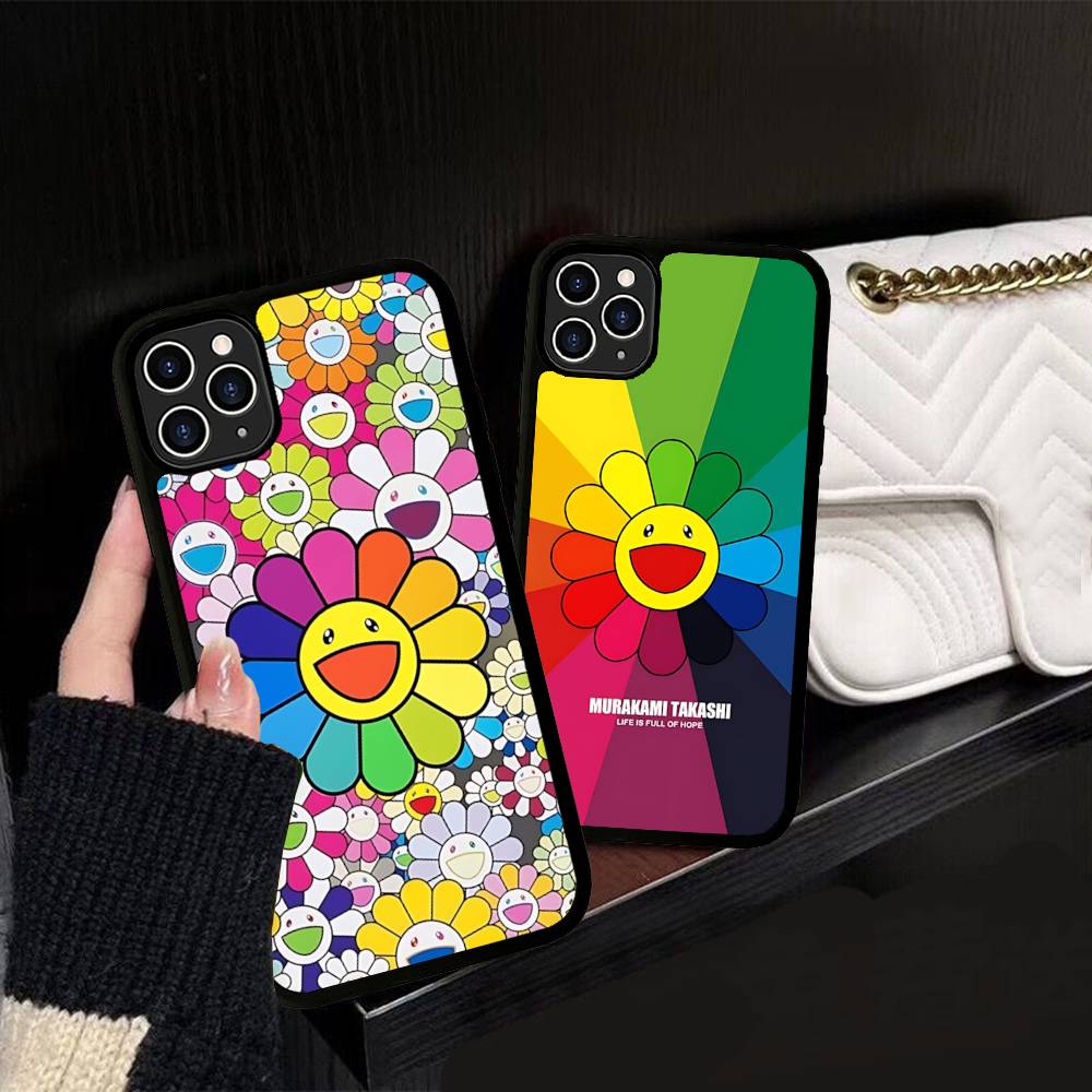 Art Japanese M-Murakami Artisti T-Takash Phone Case For IPhone 17 16 Pro Max 11 12 13 14 15 Hard PC+TPU Bracket Back Cover