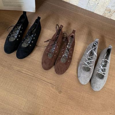 Туфли-балетки женские на шнуровке Spot 2025 - Универсальная обувь из мягкой кожи