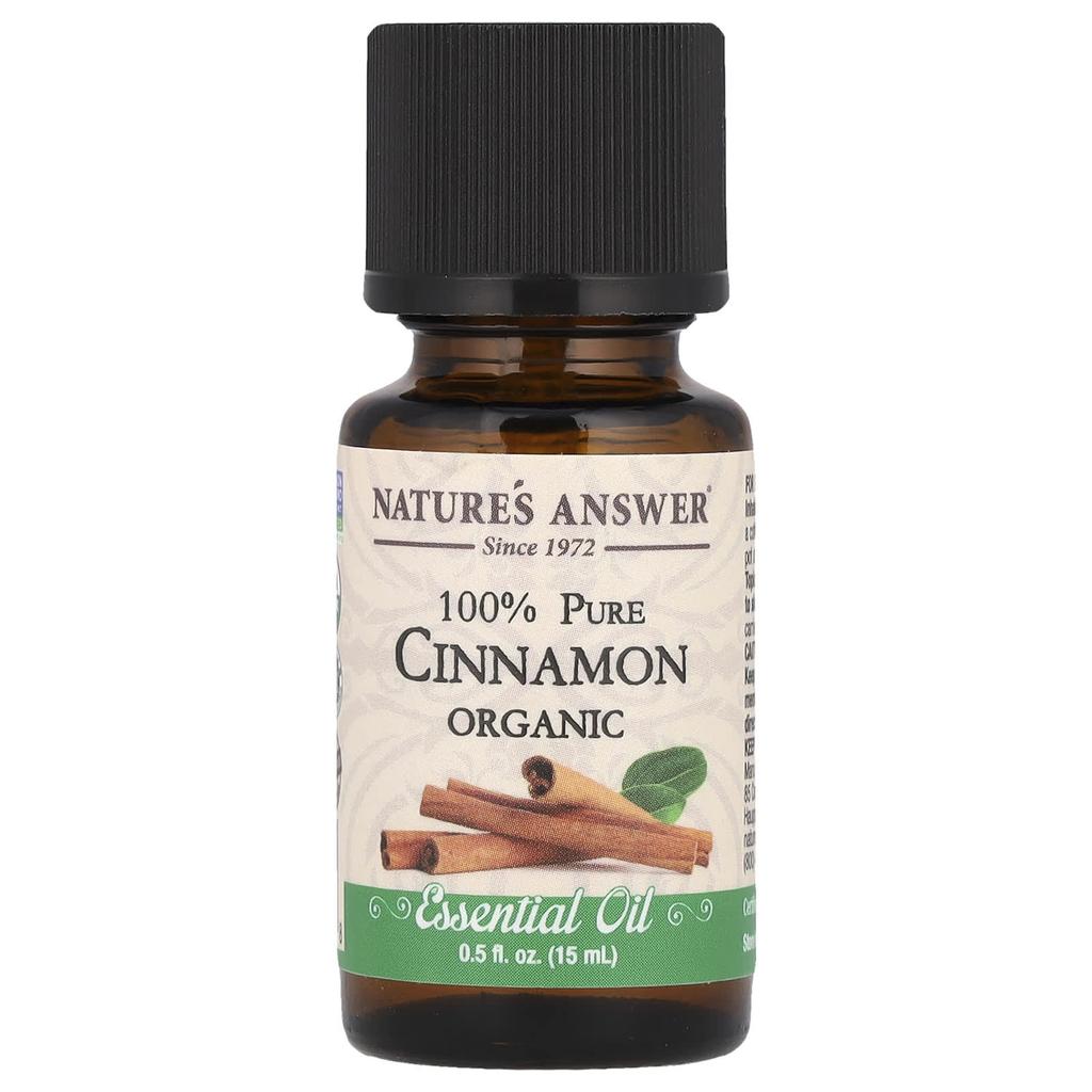 Nature's Answer 100% Pure Organic Essential Oil, Cinnamon, 15 Ml (0.5 Fl Oz)