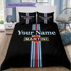 Martini Custom Name Pattern Bedding Quilt Set Quilt Cover Pillowcase Home Birthday Gift(1 * duvet cover + 2 * pillowcase, without core)