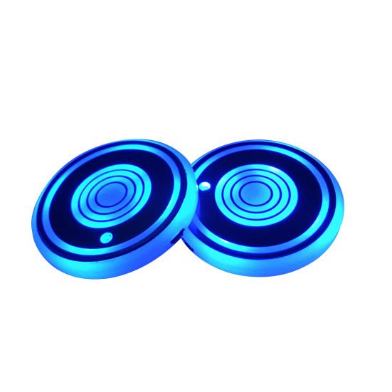 2 шт. светодиодная автомобильная подставка для чашки, водонепроницаемая подставка для чашки с датчиком света, USB перезаряжаемая светодиодная лампа для салона автомобиля, украшение для чашки, коврик для чашки