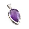 Натуральный африканский аметист драгоценный камень 925 пробы стерлинговое серебро кулон 1,2'' f4y70