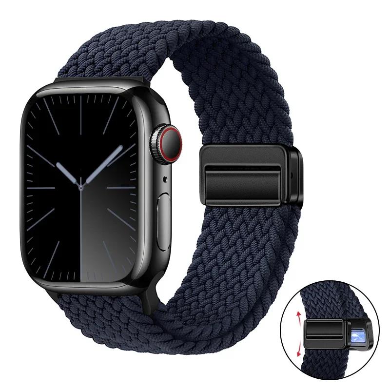 Нейлоновый браслет для Apple Watch ремешок 10 9 8 7 46мм 42мм 45мм 41мм Ultra 2 49мм Ремешок для iWatch Серии 6 5 4 3 SE 44мм 40мм Ремешок