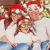 9Pcs Christmas Glasses Santa Elk Paper Frames