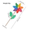 1pcs Windmill Plastic 12 Cm Windmill Garden Stake Wooden Handle Garden Lawn Yard Party Nursery Outdoor Decoration Photo Props