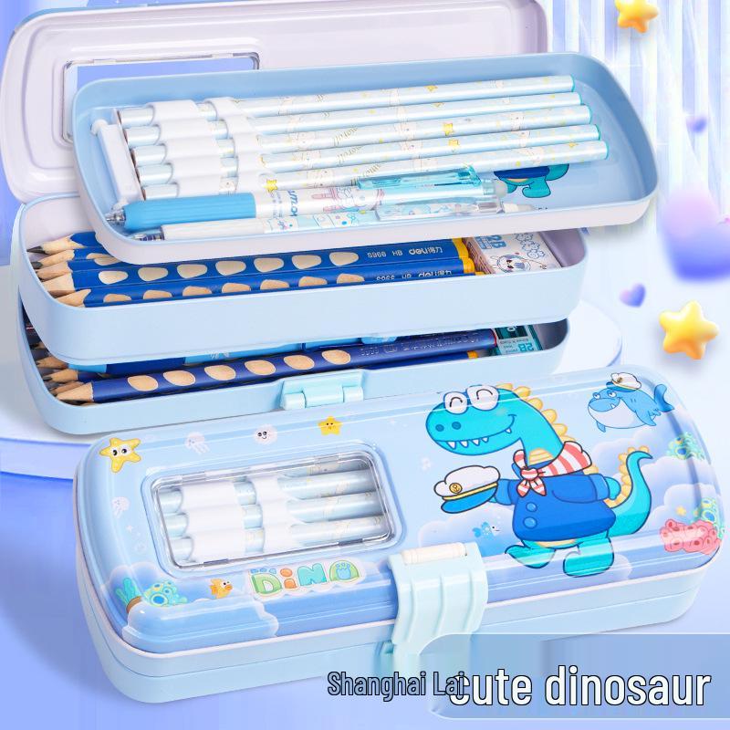 Трехслойный металлический пенал-таблица умножения для детей - Большая вместимость для учеников начальной школы