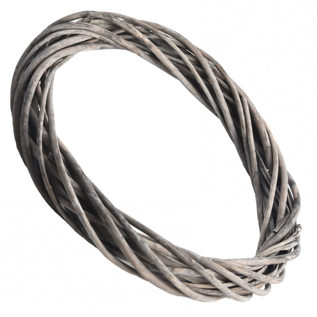 Рождественский ротанг для кольца-венка, плетеный виноград, гирлянда, подвесной свадебный серый венок