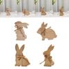 Unfinished Rabbit Block Accent Bookshelf Gift Wooden Bunny Sign Easter Table Decoration for Fireplace Office Festive Dining Room