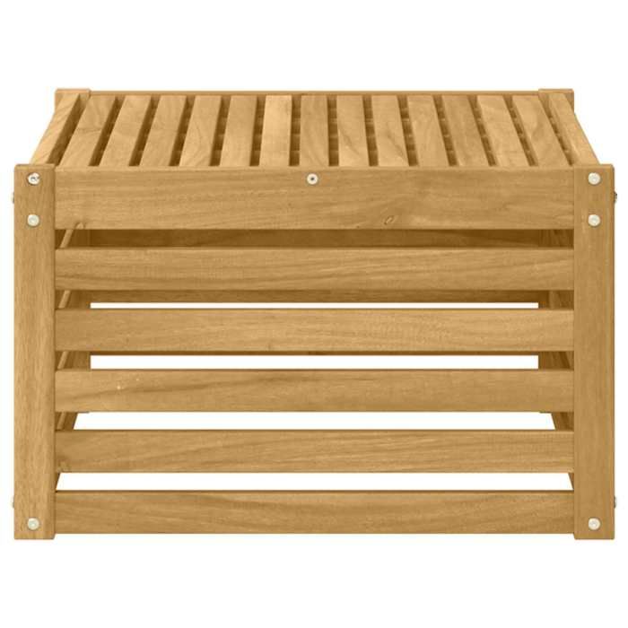 Maison Exclusive - Table de jardin Bois d'Acacia Massif Blanc 59 x 59 x 37 cm