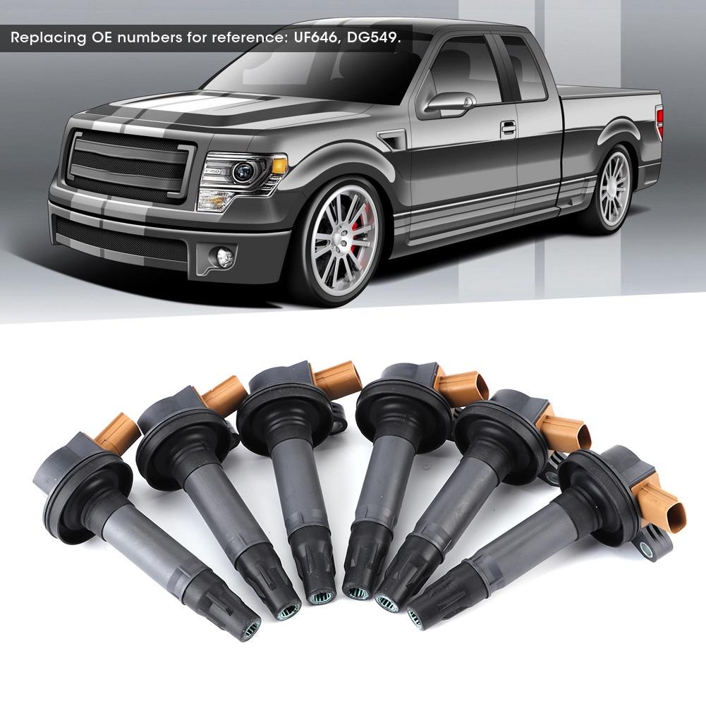 6 шт. Катушка зажигания автомобиля UF646 Замена подходит для Ford F150