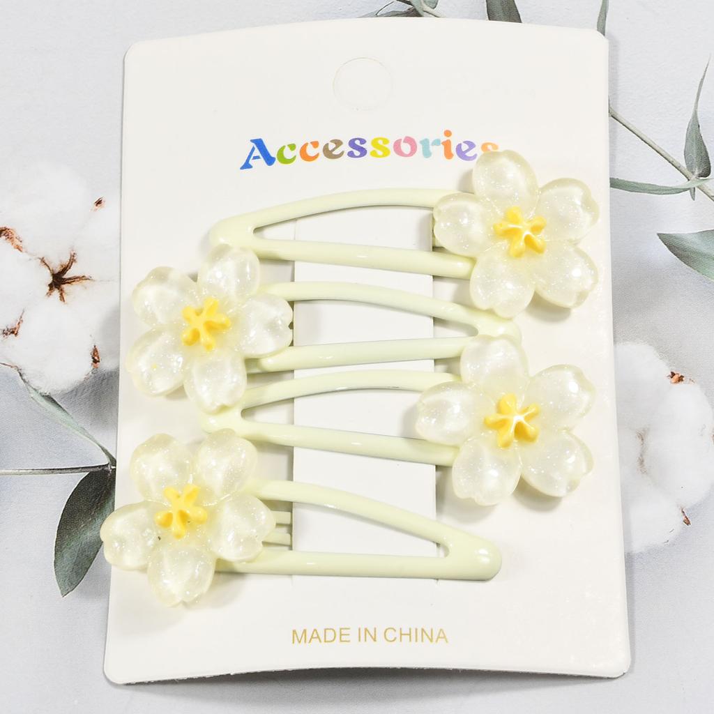 4 шт./компл. разноцветные заколки для волос BB в форме сладких цветов женские боковые зажимы для повседневной жизни