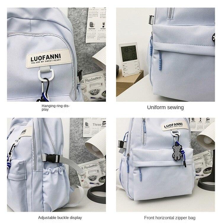 Школьная сумка для женщин, учащихся младших классов средней школы, легкий рюкзак большой вместимости