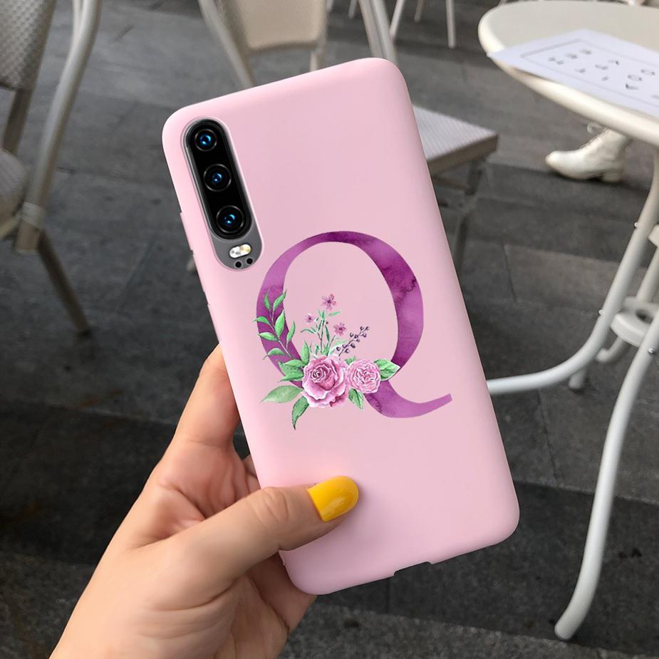 Для Huawei P30 Чехол Мягкий Тонкий Силиконовый Funda Милые Буквы Имя Чехлы для Телефона Huawei P 30 Lite P30 Pro Задняя Крышка Ударопрочный Бампер