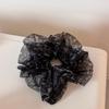 Большая прозрачная резинка-скранчи в корейском стиле с цветочным узором для женщин и девочек - Весна/Лето, Высококачественная резинка для волос