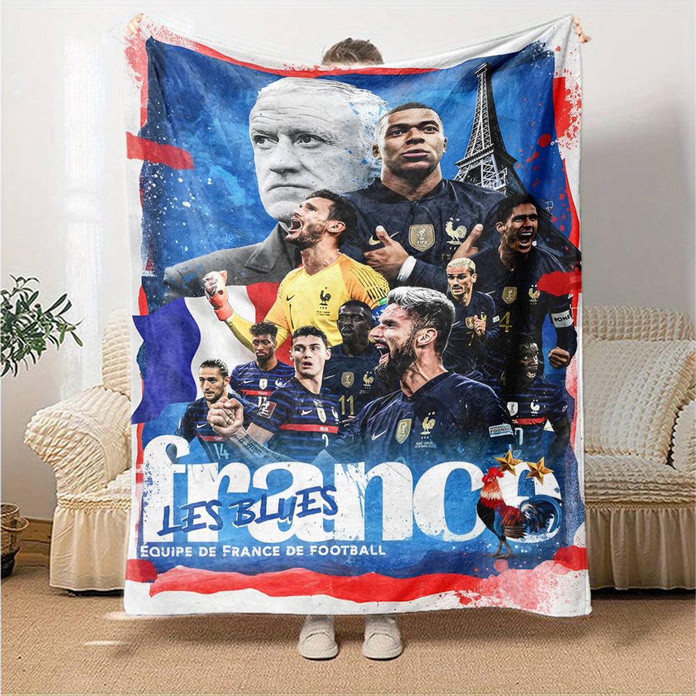 Football Team Blanket Durable Comfort Perfect for Picnics Seaside Chair All-Season Use Warmthful Decor Ideal Gift for Friends Family Couples Picnic