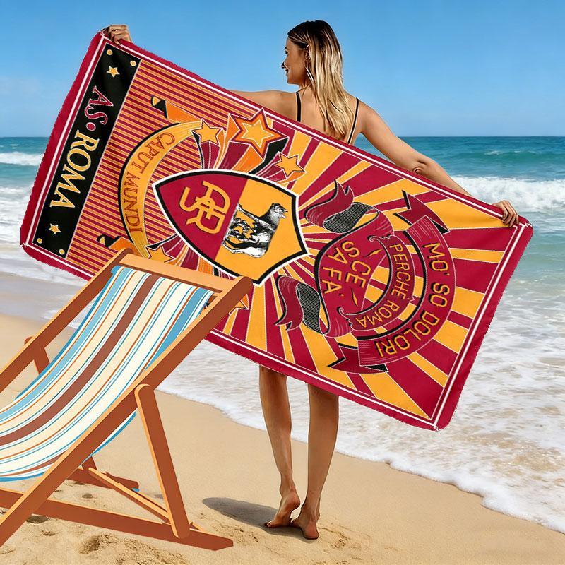 The Wolves logo Print Beach Towel, Large Soft Quick Dry Towel for Beach Camping Swimming