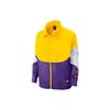 NBA Los Angeles Lakers Contrast Panel Weave Jacket Women Outerwear Yellow CJ7177-728