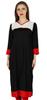 Women Black Red Straight Kurti Tunic Indian Ethnic Casual Formal Kurta