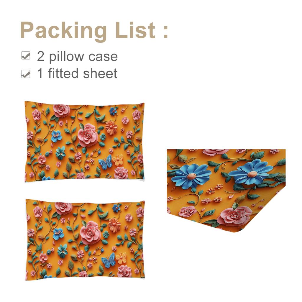Rose 3D Bedding Set Of 3 Pieces With 2 Pillowcases, Suitable For Living Room And Bedroom Couple, Romantic, Anniversary