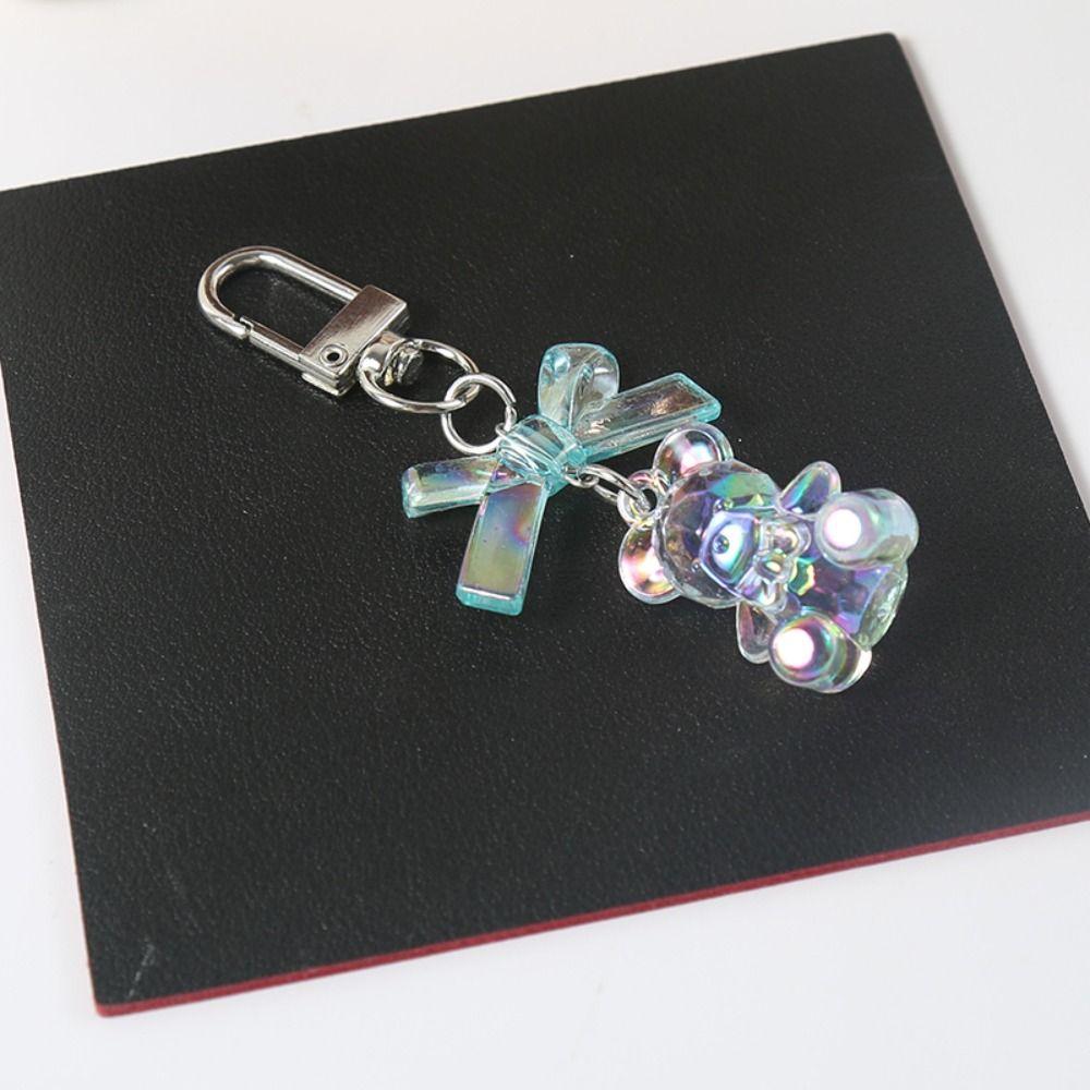 Брелок для сумок из смолы в виде мармеладного мишки, конфетный цвет, милая подвеска на сумку, милый брелок для автомобиля для женщин