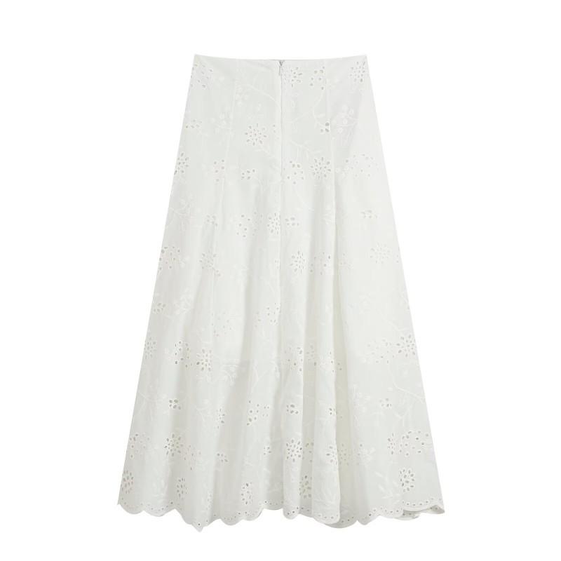 Womens Boho Chic Sleeveless Crochet Embroidery Top Midi Skirt Set 2026 Lightweight Linen Blend Outfit