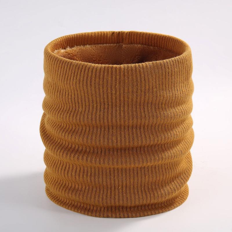 Winter Knitted Neck Cover Outdoor Warm Neck Cover Solid Color Men's and Women's Double-layer Pullover and Velvet Scarf