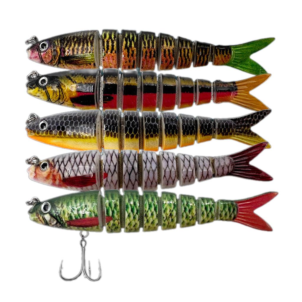 Fishing Baits Wobbler Muti-Section Jointed Casting Soft Lures Treble Hooks Hard Crankbait Sinking Tackle Pesca Swim Bait