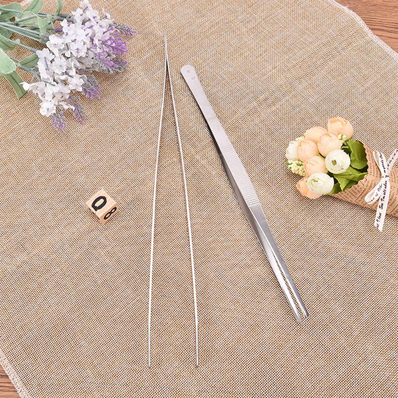 Нержавеющая сталь зубчатый пинцет длинный барбекю щипцы для еды прямой пинцет домашний медицинский сад кухонный инструмент для барбекю пинцет для ресниц