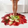 3D Цветочный коврик для пола Реалистичный Впитывающий Цветочный ковер Нескользящий Декоративный коврик для гостиной Ванной Кухни Спальни