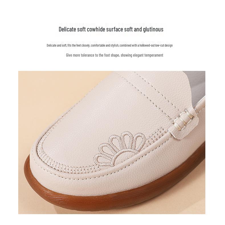 Женская осенняя обувь 2025 года, модные слипоны с нескользящей подошвой для мам, размеры 35-41