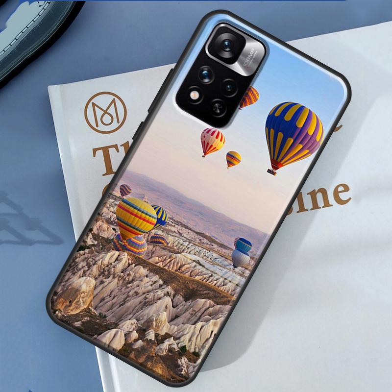 Hot Air Balloon Travel Mountain Case For Xiaomi Redmi Note 14 13 11 9 10 12 Pro 9S 10S 11S 12S Redmi 10C 12C 13C 14C Cover