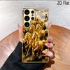 Скачущий Золотой Конь для Galaxy S24Ultra S23 S22 S25 S21 S20UltraA55A15A16 Чехол для телефона Рисунок Ударопрочный Защитная задняя крышка