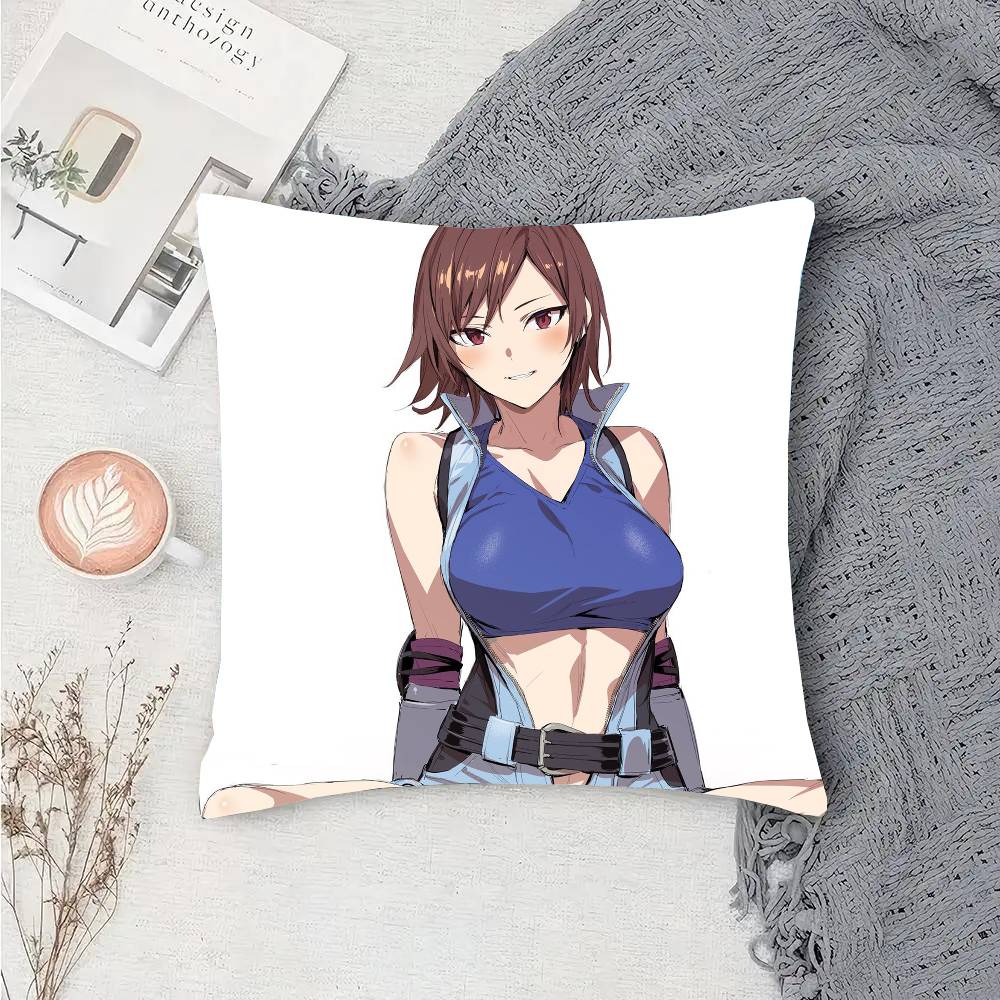 Asuka Kazana Animation TTekken Pillow Case Fashion Square Pillowcase Bedroom Sofa Room Ins Decoration Leisure
