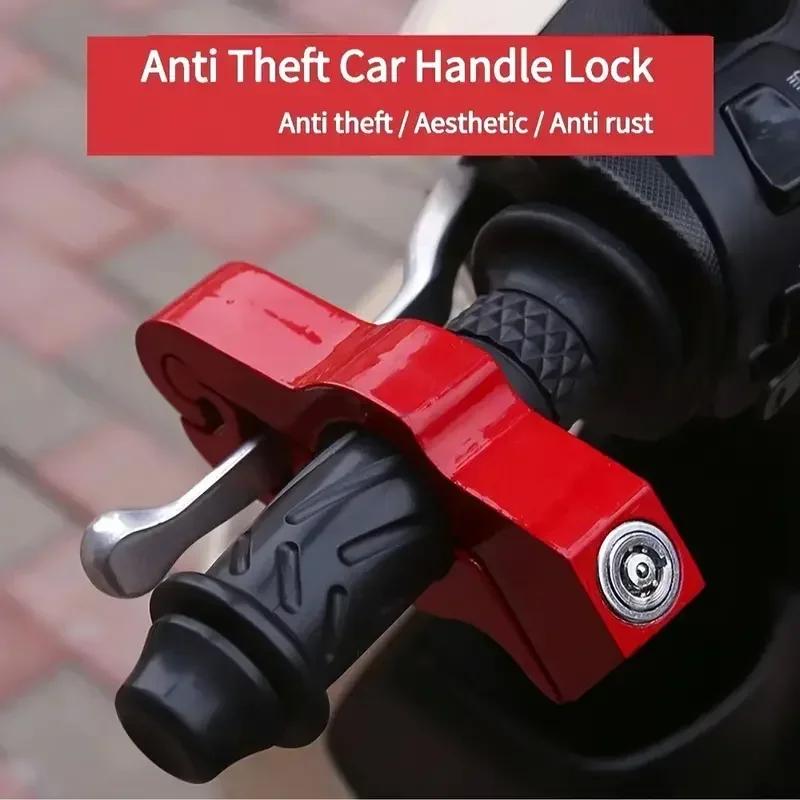 Motorcycle Handlebar Lock - Tamper Resistant Weatherproof Aluminum Alloy Anti-Theft Grip Lock