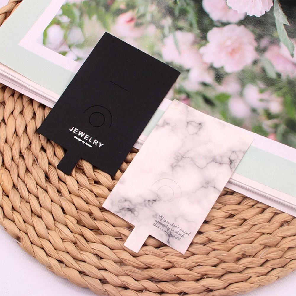 50PCS DIY Jewellery Display Cards Kraft Paper Keyring Packing Tags  Key Chains