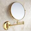 Bath Mirrors 8" Round Wall Dual Makeup Mirror 3 X Magnifying Morrir Cosmetic Mirror Bathroom Mirror Brass Golden Mirror 1308K