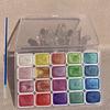 Набор акварельных красок 20/24 цветов, бесшовное смешивание, высокая прозрачность, тонкое распределение пигмента