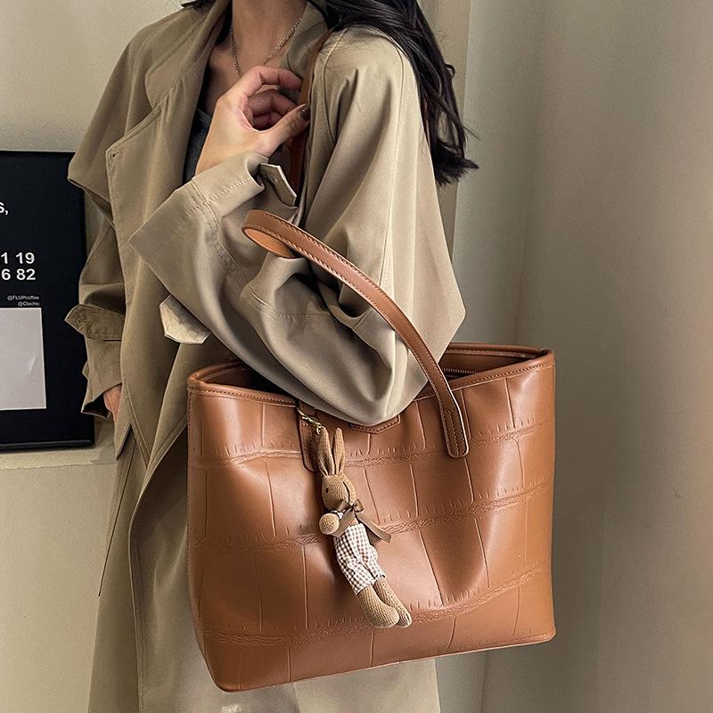 Вместительная сумка-тоут для женщин, высококлассная простая клетчатая сумка, сумка на плечо, трендовая