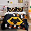 Wolf Logo Pattern Bedding Set Bedding Duvet Cover Set Duvet Cover Pillowcases  (1 * Duvet Cover 2 * Pillowcases, without duvet insert)