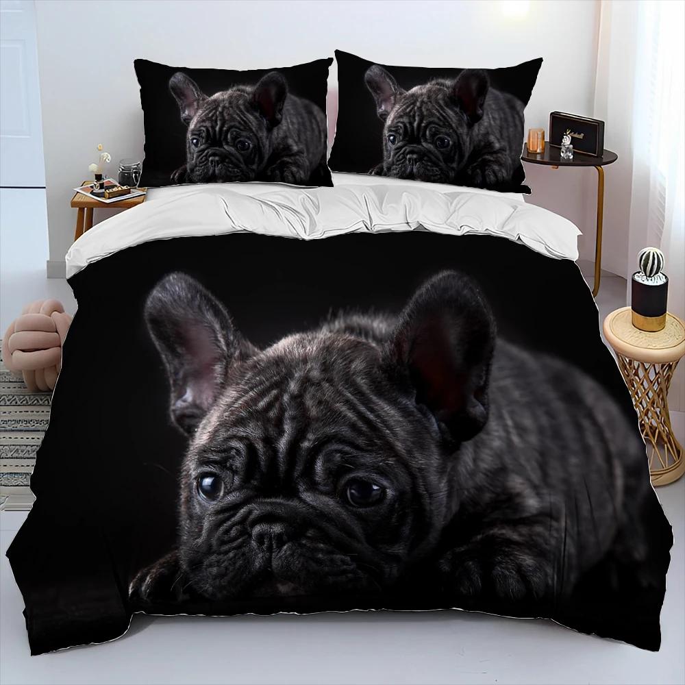 Мультяшный Питбуль Постельный Комплект Одеяло Пододеяльник Наволочка,Комплект Постельного Белья Кинг Квин Размер для Взрослого Ребенка