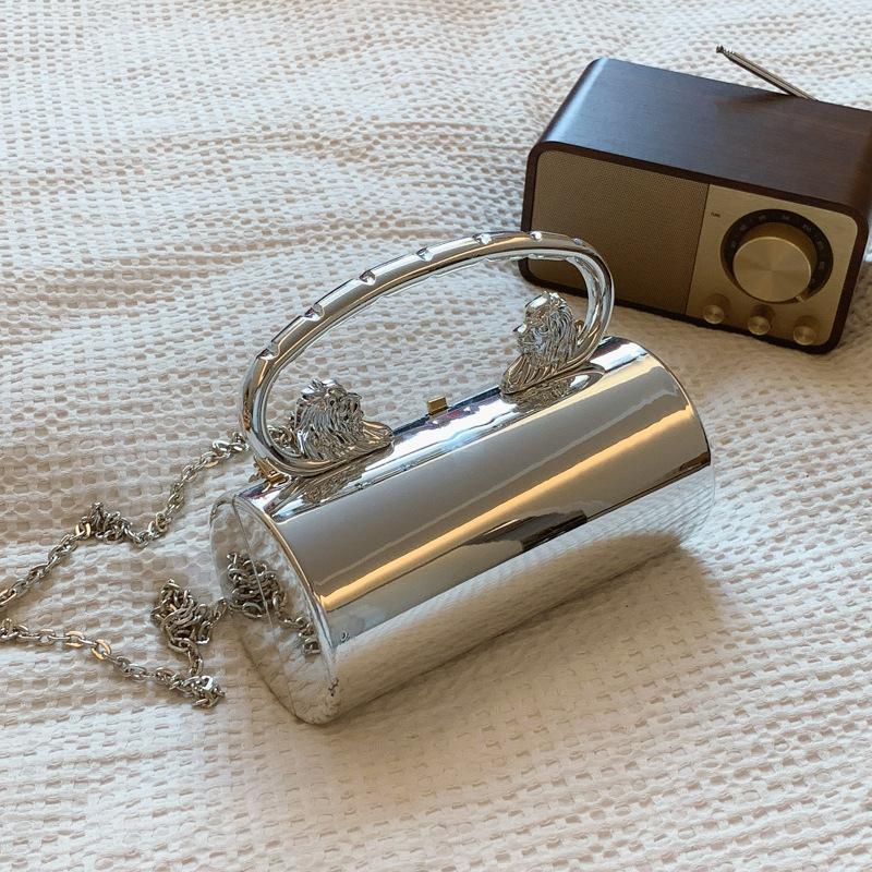 Acrylic box bag crossbody bag, foreign trade trendy handbag, high-end texture chain bag