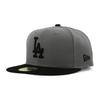 New Era Los Angeles Dodgers 59FIFTY MLB 2T Team-Basic Fitted Cap, Gray/Black, Size 7-1/4 (Approx. 57.7cm), 5950 (Imported)