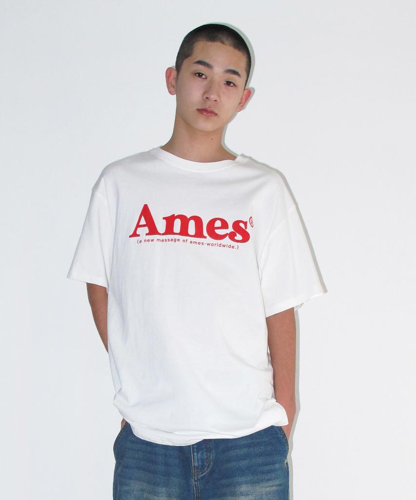 AMES-WORLDWIDE Базовая футболка с логотипом Белая