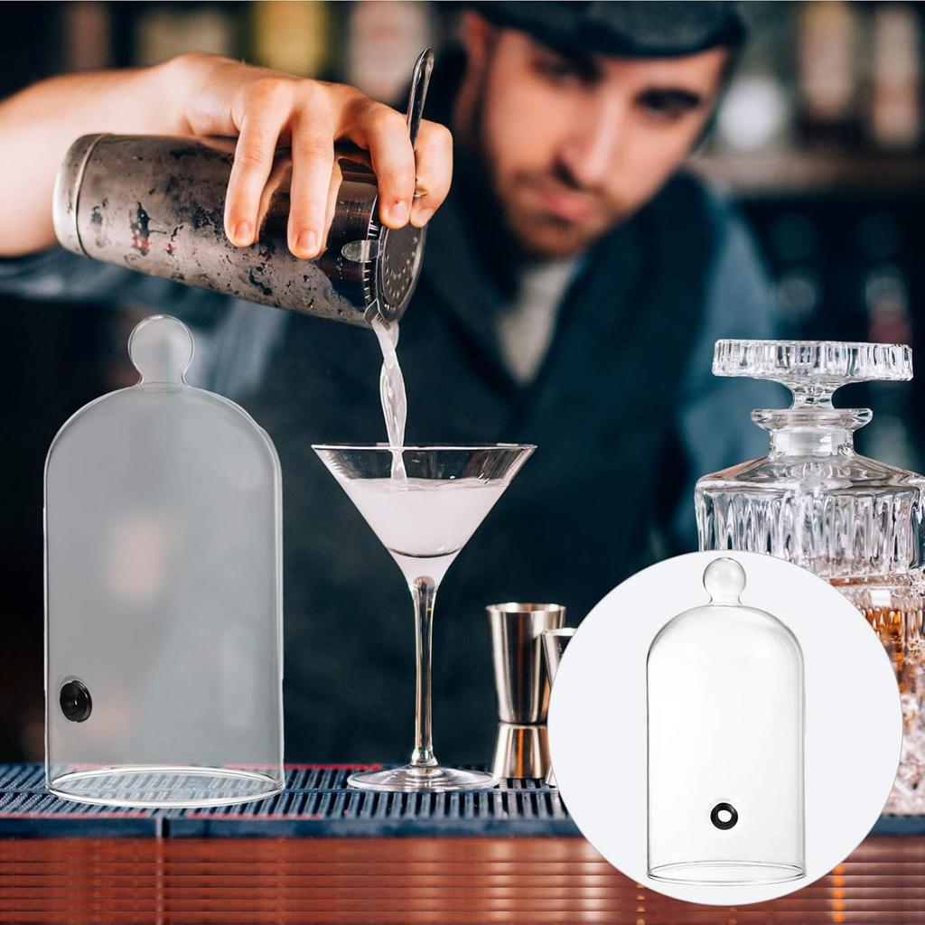 DOITOOL Smoking Cloche Dome Cover Glass Food Cover for Smoke Infuser Smoker Smoking Infusion Plates Bowls and Glasses
