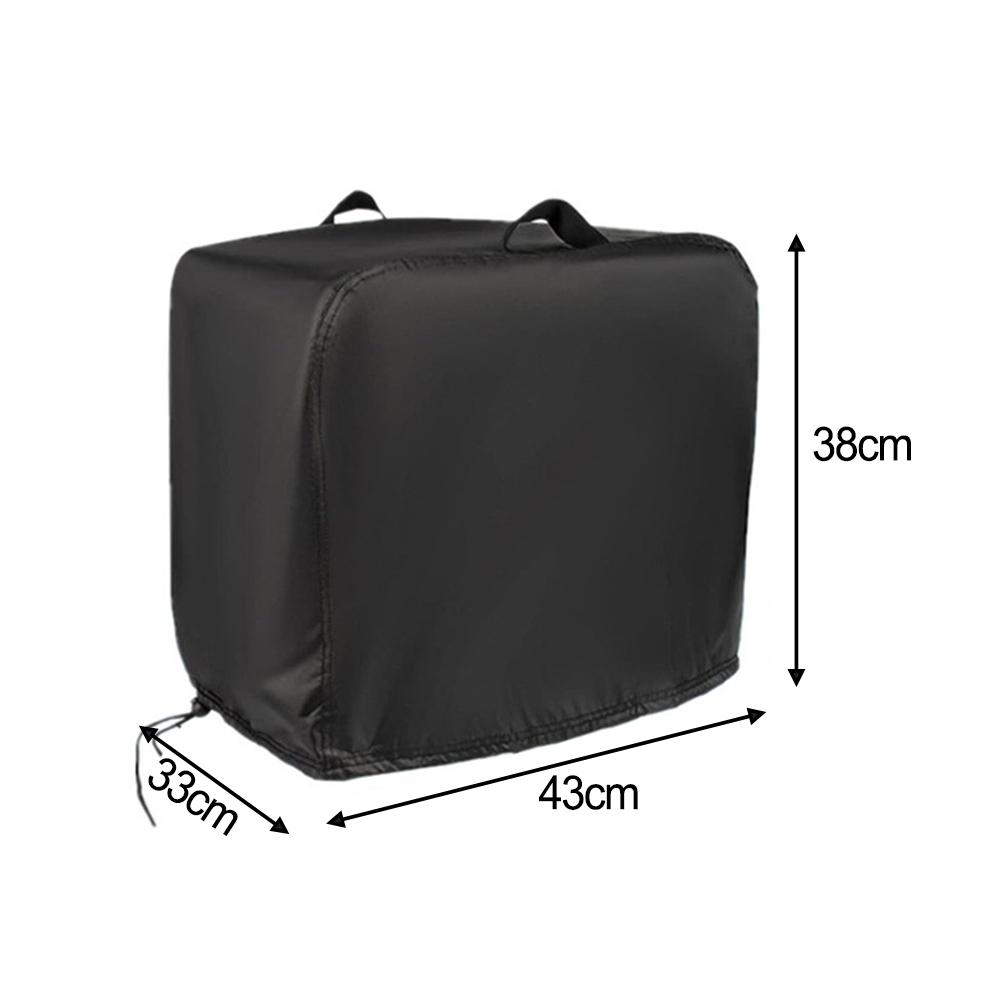 Waterproof 420D Oxford Ice Cube Machine Protective Cover Black Dust Resistant Shield With Drawstring For Home Kitchen Appliance