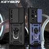 KEYSION Shockproof Case for Infinix Note 50 Pro+ 50S 50X 5G Slide Camera Protection Ring Phone Cover for Infinix Note 50 Pro 4G