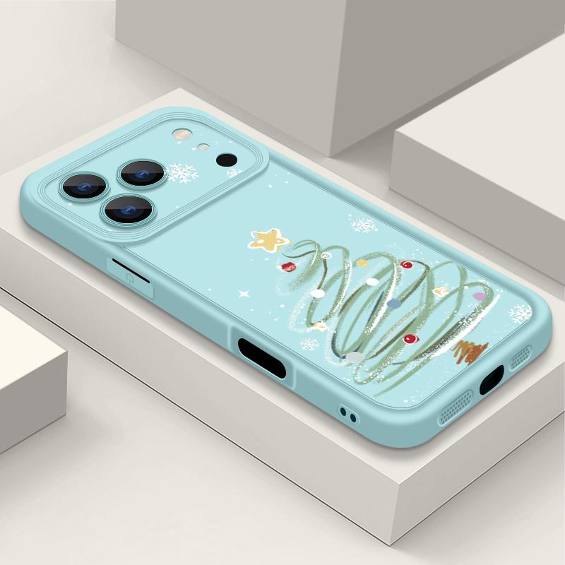 Christmas Tree Pattern Case For iPhone 17 Air 16e 16 15 14 Pro Max 13 17 Pro Max 17 Pro 17 Shockproof Soft TPU Silicone Phone Cover Funda